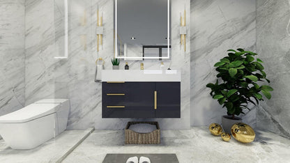 Boreal 36" Floating Bathroom Vanity (Left Drawers)