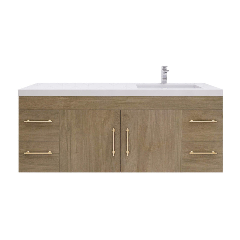 Aqua 60“ Single Sink Floating Bathroom Vanity (Right Offset Sink)