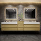 Halo 104“ Double Sink Floating Bathroom Vanity