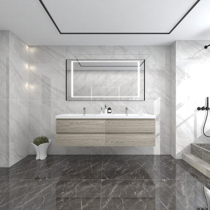 Amber 72“ Double Sink Floating Bathroom Vanity