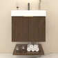 Karina 24" Fluted Floating Bathroom Vanity with Integrated Sink