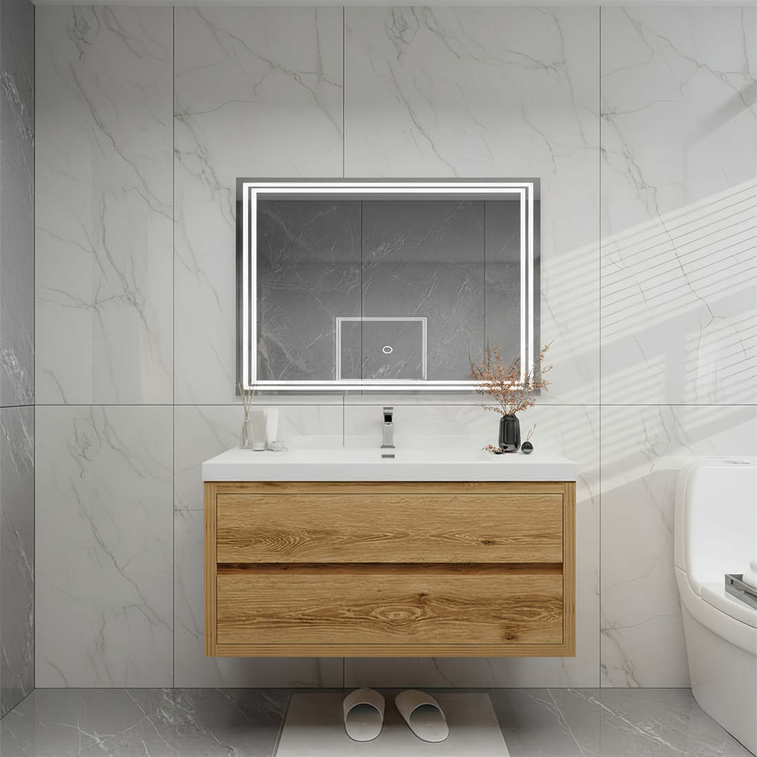 Elysia 42" Single Sink Floating Bathroom Vanity