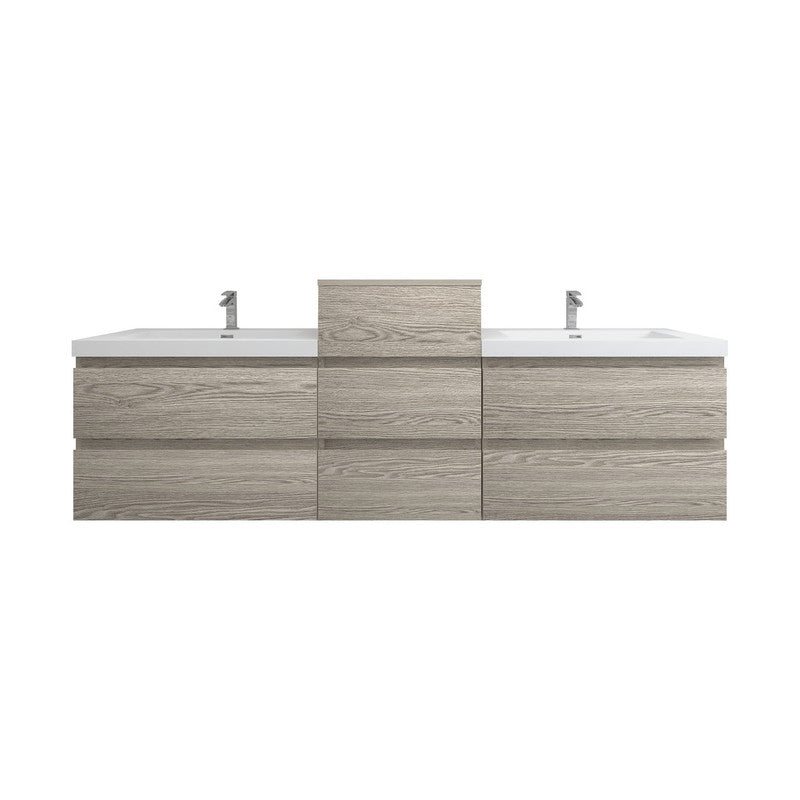 Amber 92“ Double Sink Floating Bathroom Vanity (Middle Cabinet)