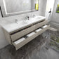 Amber 84“ Double Sink Floating Bathroom Vanity