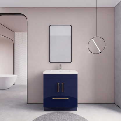 Aqua 30" Single Sink Freestanding Bathroom Vanity