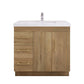Aqua 36” Single Sink Freestanding Bathroom Vanity (Left Side Drawers)