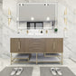 Boreal 60“ Double Sink Freestanding Bathroom Vanity