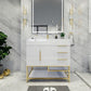 Boreal 36" Freestanding Bathroom Vanity (Right Drawers)