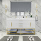 Boreal 60“ Double Sink Freestanding Bathroom Vanity