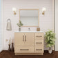 Arezzo 42" Single Sink Freestanding Bathroom Vanity (Right Side Drawers)