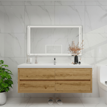 Elysia 60" Single Sink Floating Bathroom Vanity