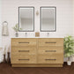 Arezzo 60" Double Sink Freestanding Bathroom Vanity (6 Drawers)