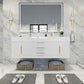 Boreal 60” Double Sink Floating Bathroom Vanity