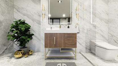 Boreal 36" Freestanding Bathroom Vanity (Right Drawers)