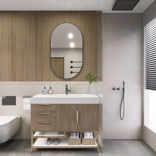 Boreal 42" Freestanding Bathroom Vanity (Left Drawers)