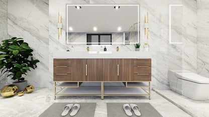 Boreal 72" Double Sink Freestanding Bathroom Vanity