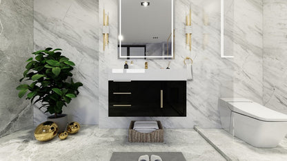 Boreal 36" Floating Bathroom Vanity (Left Drawers)