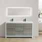 Lucia 60" Double Sink Classic Freestanding Bathroom Vanity