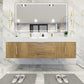 Boreal 72" Double Sink Floating Bathroom Vanity (Middle Drawers)
