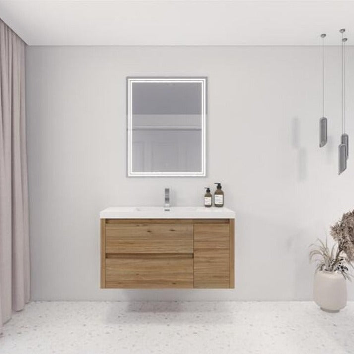 Oasis 42” Floating Bathroom Vanity (Left Drawers)