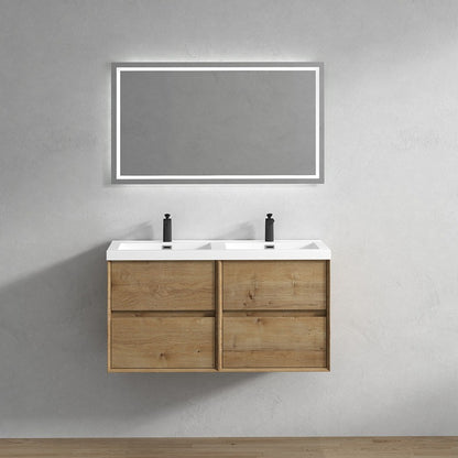 Fiora 48" Double Sink Floating Bathroom Vanity