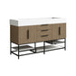 Boreal 60“ Double Sink Freestanding Bathroom Vanity