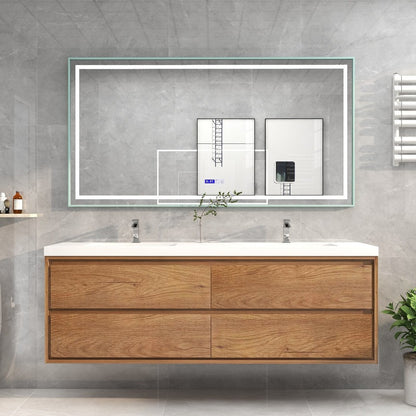 Erba 84" Double Sink Floating Bathroom Vanity
