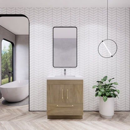 Aqua 30" Single Sink Freestanding Bathroom Vanity