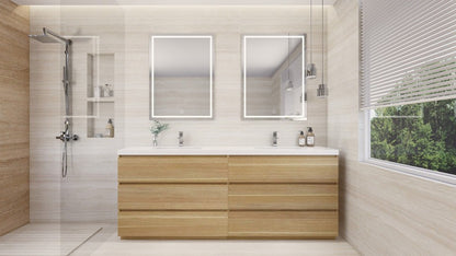 Anderson 84” Double Sink Freestanding Modern Bathroom Vanity