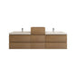 Amber 92“ Double Sink Floating Bathroom Vanity (Middle Cabinet)