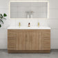 Aqua 60” Double Sink Freestanding Bathroom Vanity