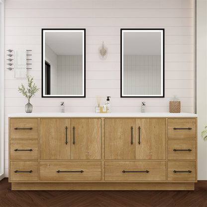Arezzo 84" Double Sink Freestanding Bathroom Vanity