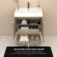 Karina 24" Fluted Floating Bathroom Vanity with Integrated Sink