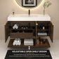 Karina 42" Fluted Floating Bathroom Vanity with Integrated Sink