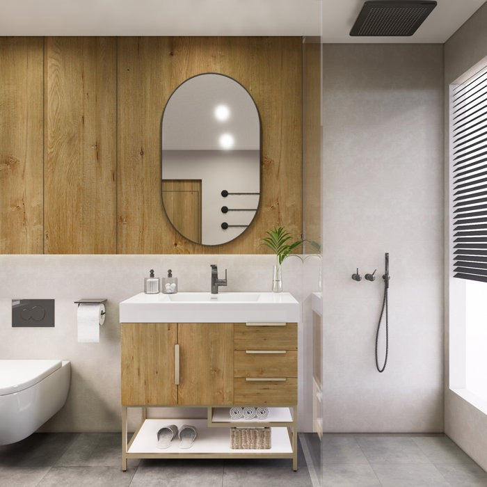 Boreal 36" Freestanding Bathroom Vanity (Right Drawers)