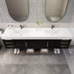 Boreal 84" Double Sink Floating Bathroom Vanity