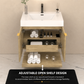 Karina 24" Fluted Floating Bathroom Vanity with Integrated Sink