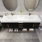 Boreal 72" Double Sink Floating Bathroom Vanity (Middle Drawers)