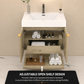 Karina 30" Fluted Floating Bathroom Vanity with Integrated Sink