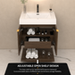 Karina 24" Fluted Floating Bathroom Vanity with Integrated Sink