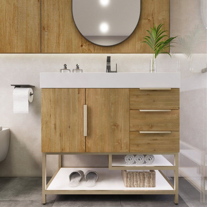 Boreal 36" Freestanding Bathroom Vanity (Right Drawers)