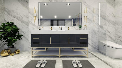Boreal 72" Double Sink Freestanding Bathroom Vanity
