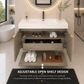 Karina 36" Fluted Floating Bathroom Vanity with Integrated Sink