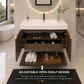 Karina 36" Fluted Floating Bathroom Vanity with Integrated Sink
