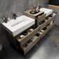 Halo 92“ Double Sink Floating Bathroom Vanity