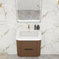 Haven Fluted 24" Floating Vanity | Modern Curved Wall-Hung Cabinet
