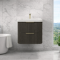 Haven Fluted 24" Floating Vanity | Modern Curved Wall-Hung Cabinet