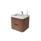 Haven Fluted 24" Floating Vanity | Modern Curved Wall-Hung Cabinet