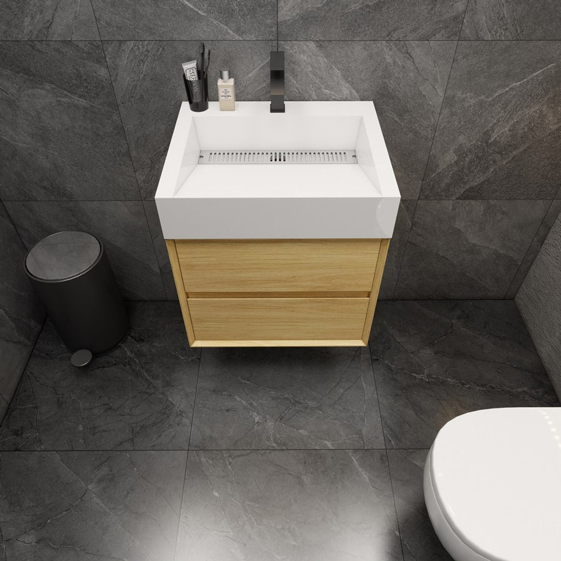 Halo 24” Single Sink Floating Bathroom Vanity