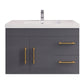 Aqua 36“ Floating Bathroom Vanity (Right Drawers)